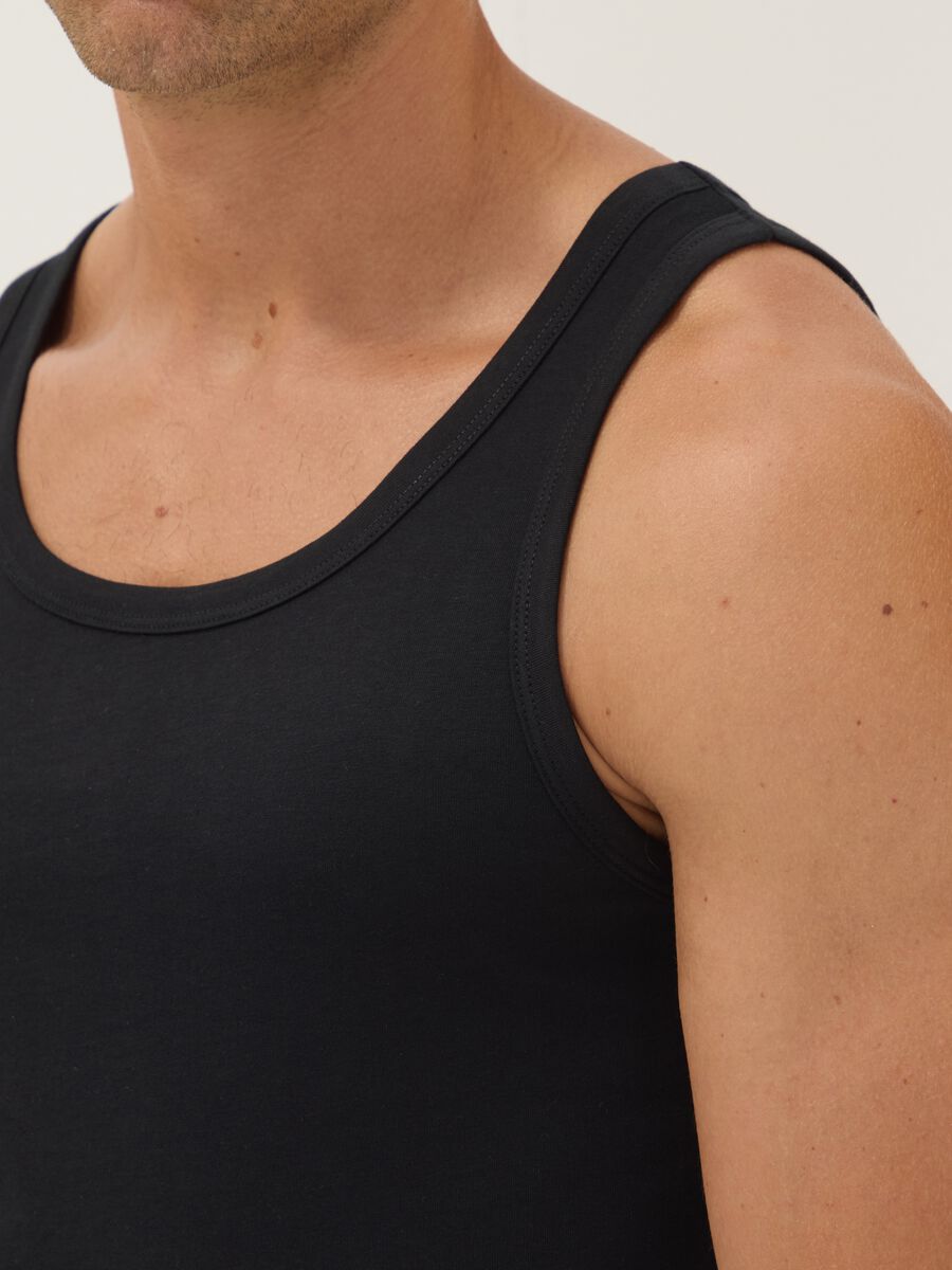 3-pack of blue organic cotton vests_3