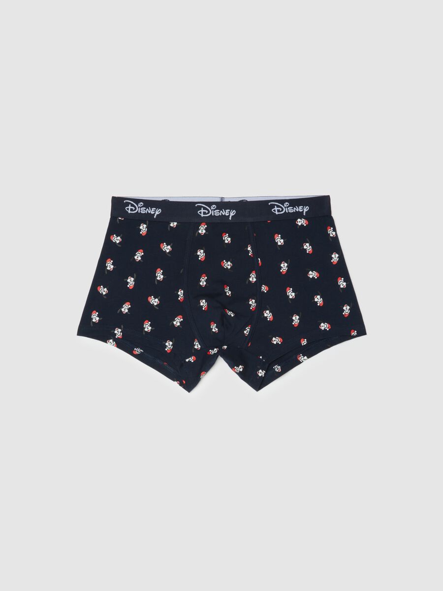 Blue Stretch Cotton Regular Fit Boxer Shorts with Print_4