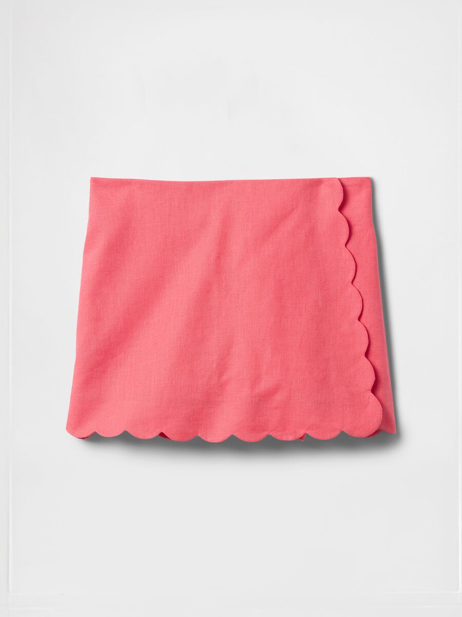 Pink Skort with Scalloped Edges_2