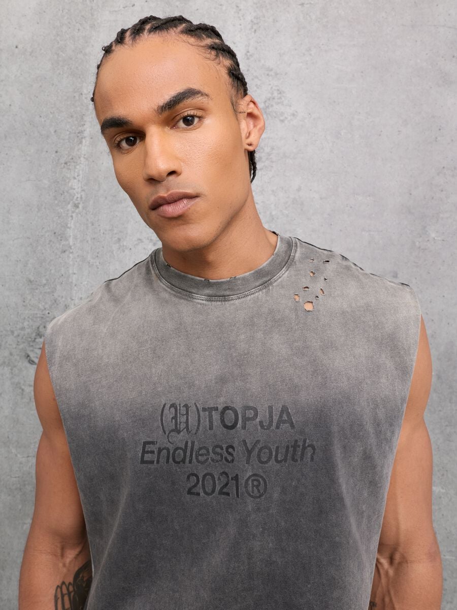 Sunfaded Distressed Tank Top Vintage Grey_3