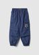Children's regular fit blue pure cotton cargo trousers_0