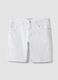 White denim Bermuda shorts in stretch cotton, regular fit_4