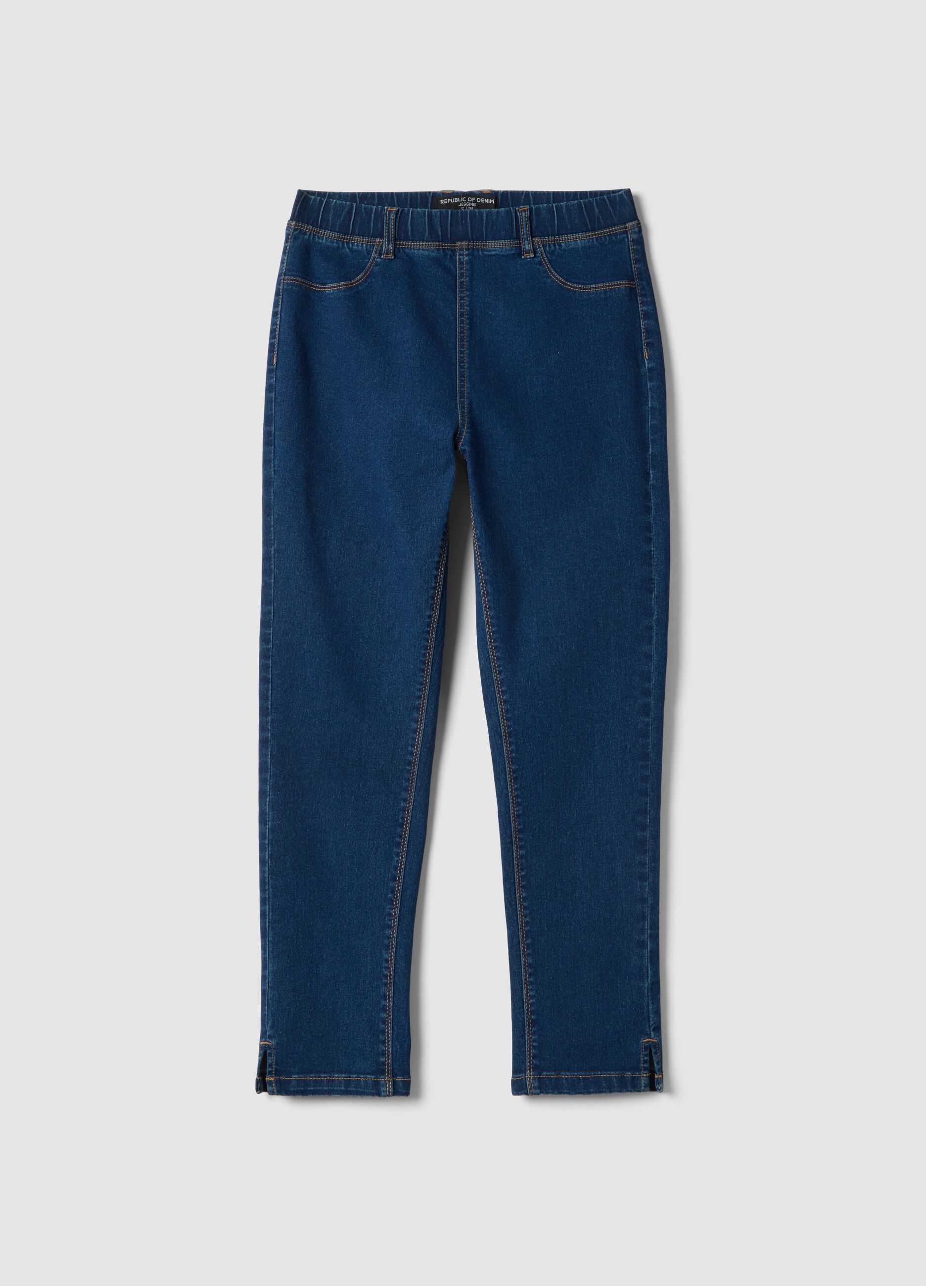 Blue skinny fit stretch denim blend jeans