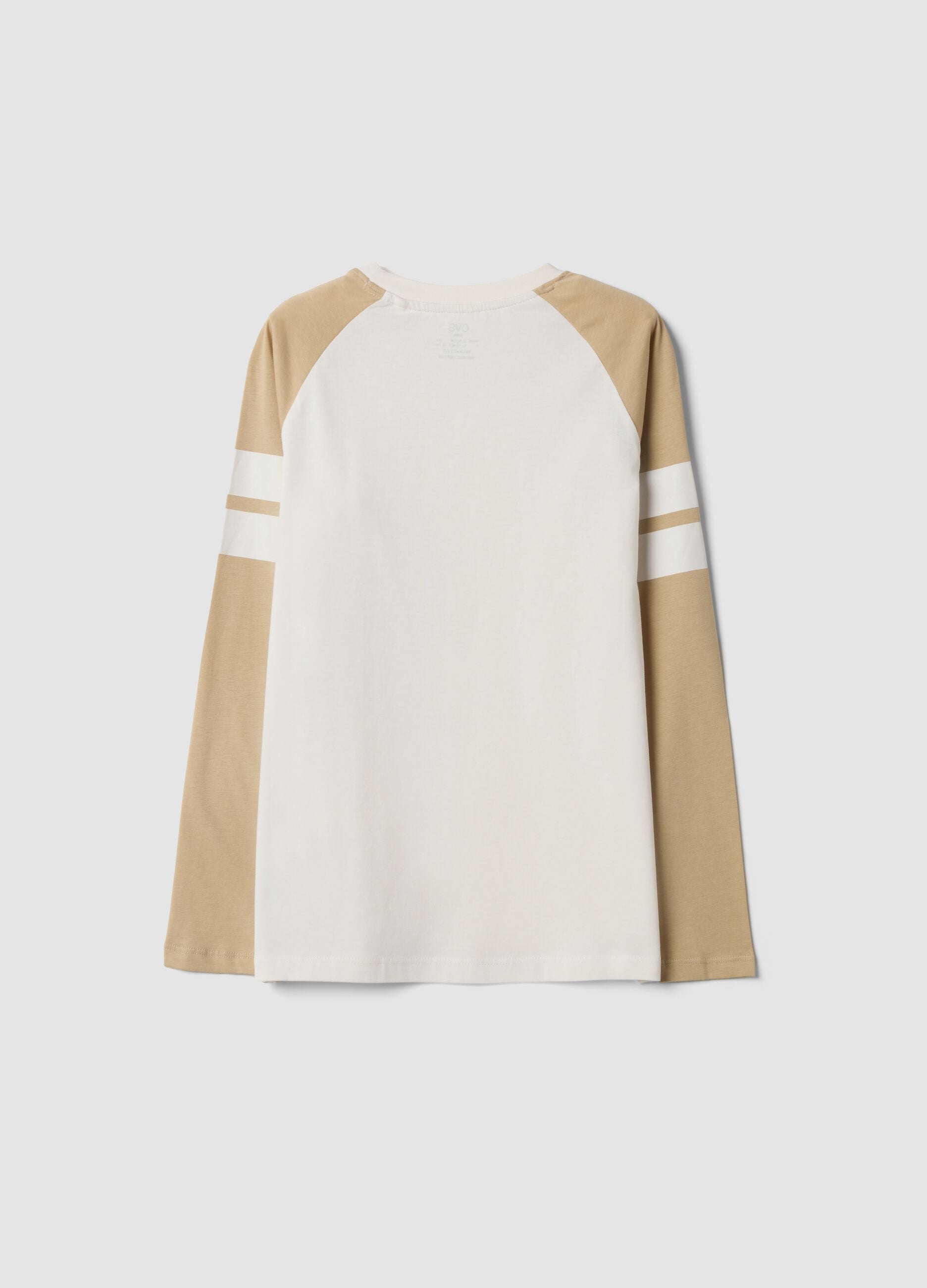 White pure organic cotton crew-neck T-shirt