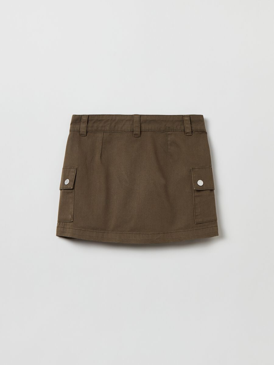 Twill miniskirt with pockets_1