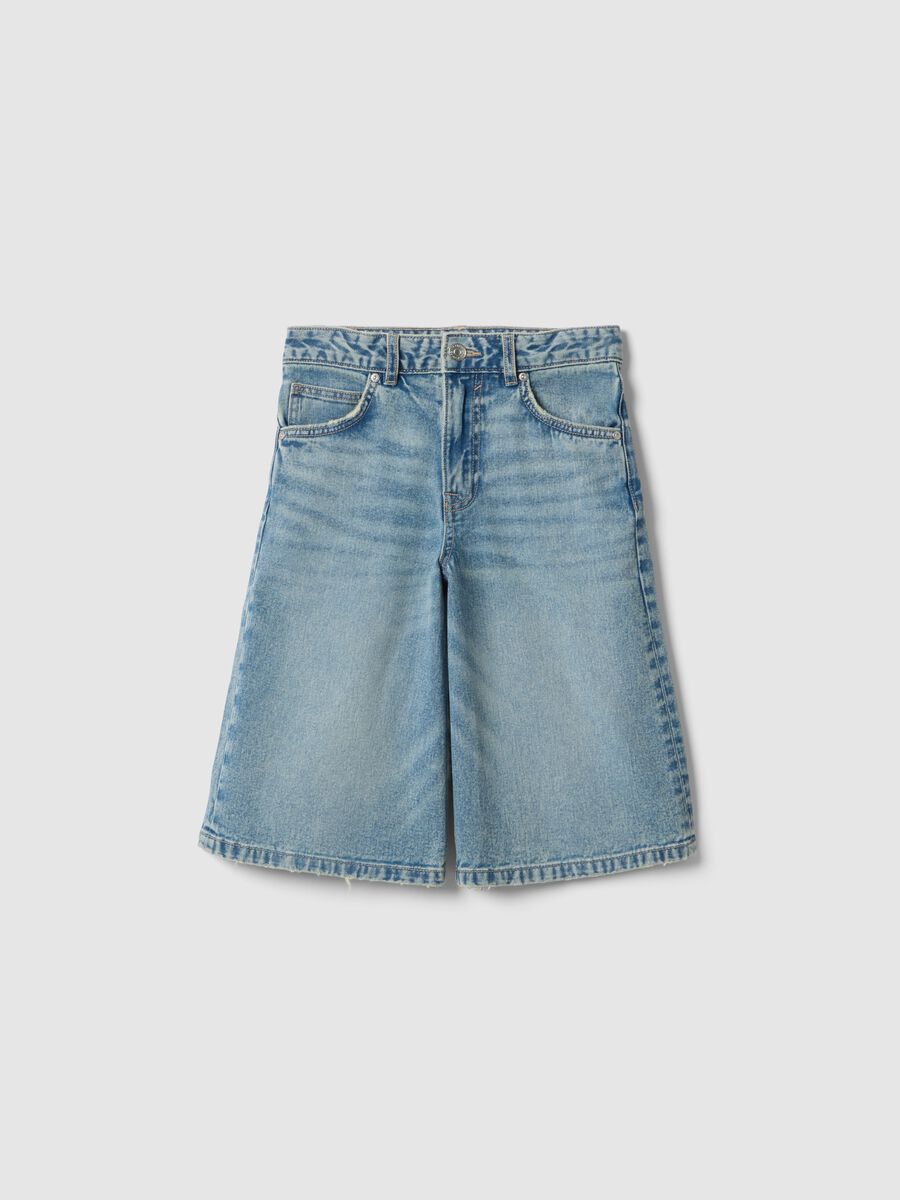 M&auml;dchen Regular Fit Blau Denim Baumwollshorts_3