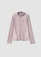Light pink regular fit jacket with full zip_4