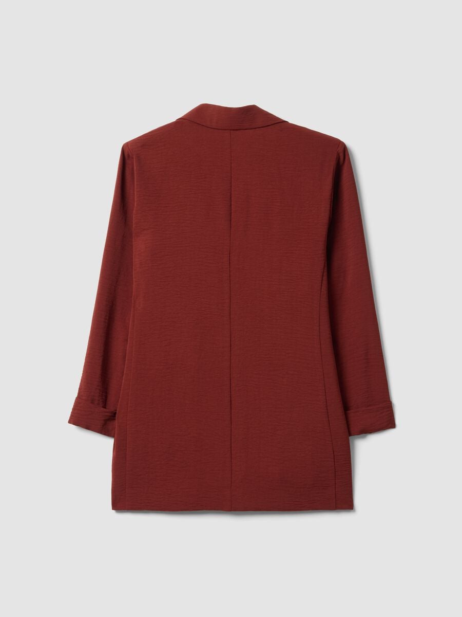 Red regular-fit blazer with classic lapels_5