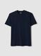 Blue organic cotton slim-fit short-sleeve T-shirt_4