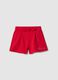 Rote M&auml;dchen-Shorts aus reiner Baumwolle im Regular Fit mit Strass_0