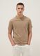 Beige pure cotton regular fit T-shirt_1