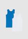 Pack of boys' multicoloured cotton vests_1