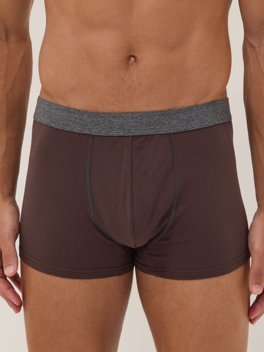 Pack of five multicolour stretch organic cotton boxer shorts_1