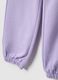 Girls' purple jogger trousers in pure cotton, regular fit_3