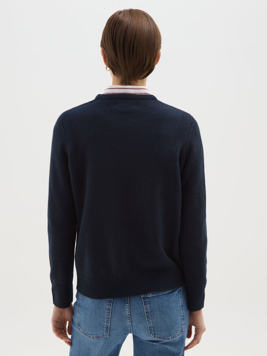 Blue Christmas Crew Neck Jumper Regular Fit_2