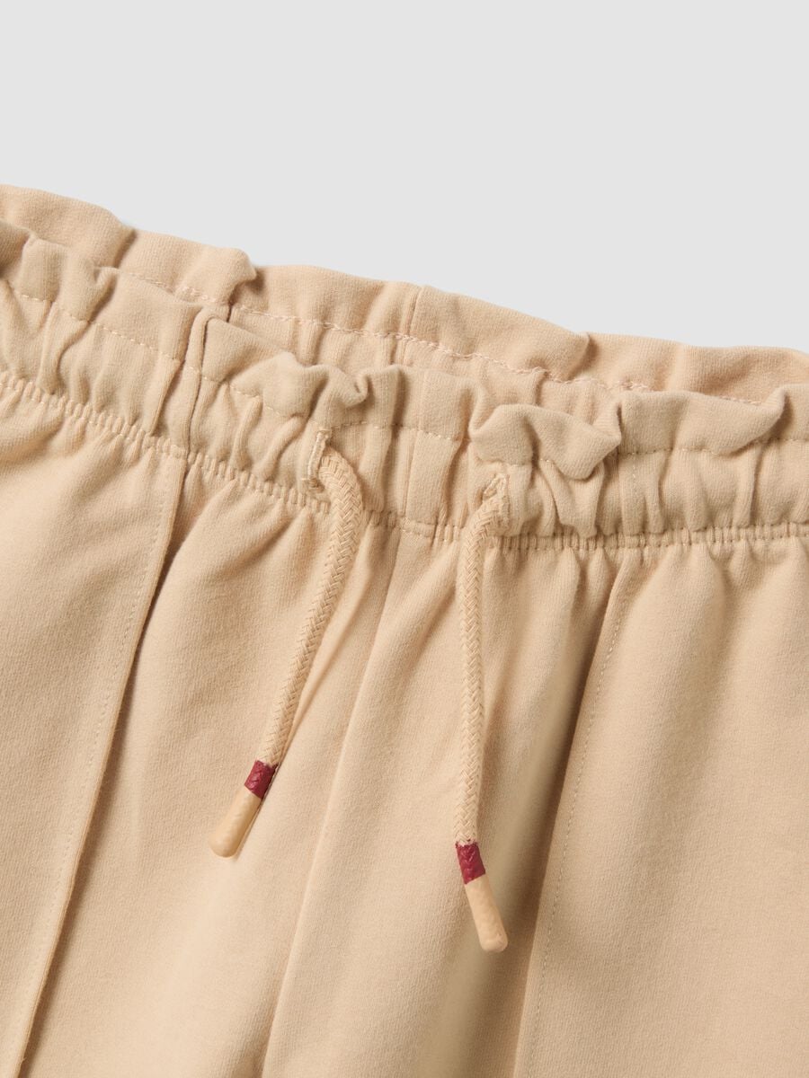 Light brown stretch cotton set with cute animal print_2