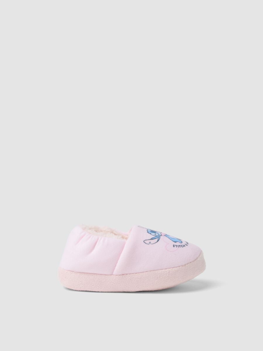 Pink Lilo & Stitch print slippers for girls_0
