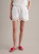 Shorts blancos de algod&oacute;n puro con cintura el&aacute;stica_1