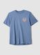 Light blue pure cotton T-shirt with print_4