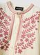 Beige pure cotton shirt with floral embroidery_1