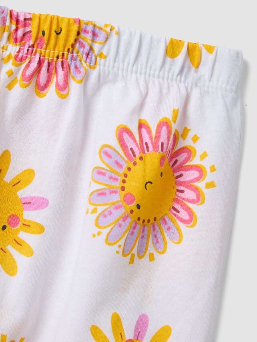 Pijama curto multicolor para beb&eacute; em algod&atilde;o puro com estampado floral_3