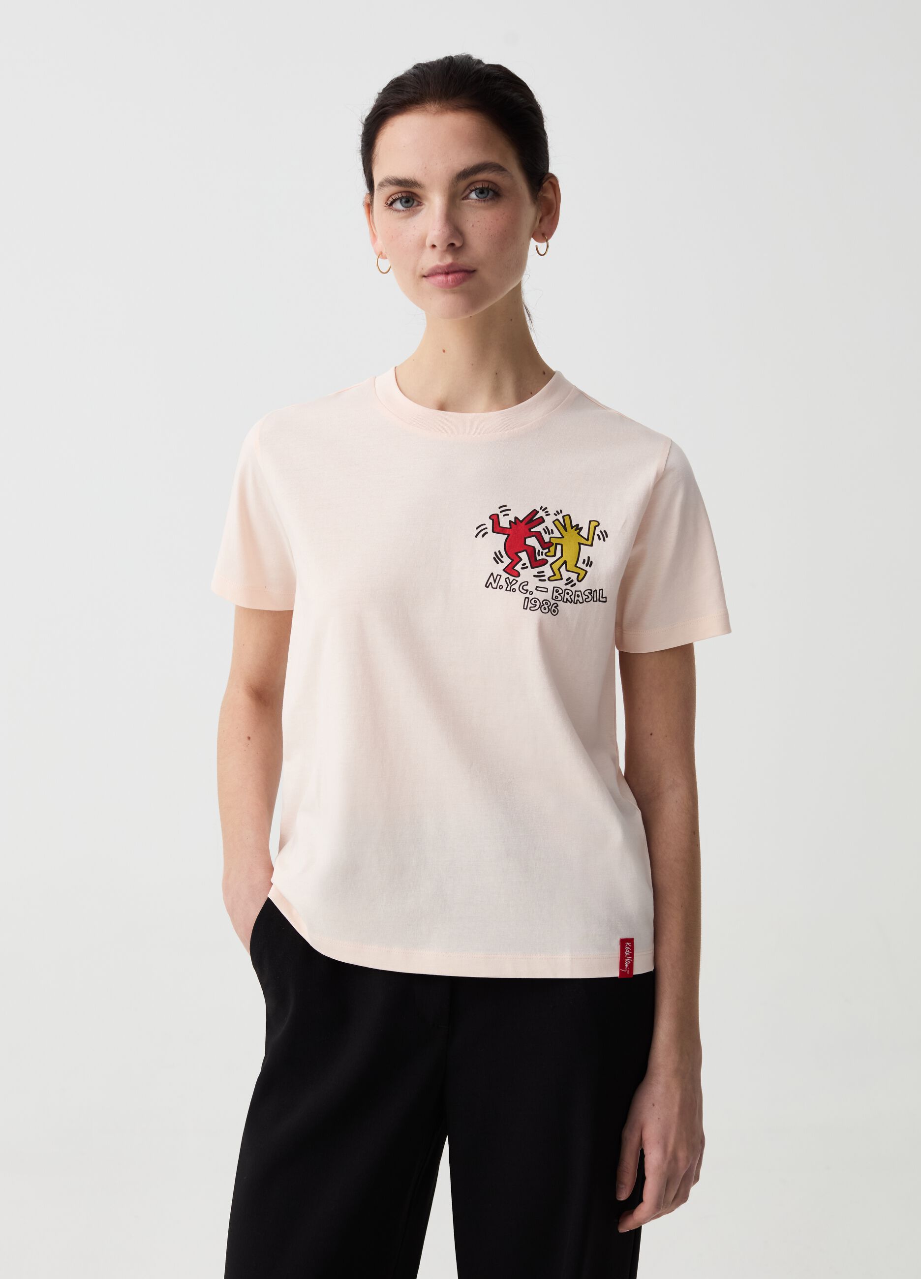 T-shirt with Keith Haring men print