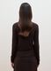 Brown modal and stretch cashmere T-shirt, regular fit_3