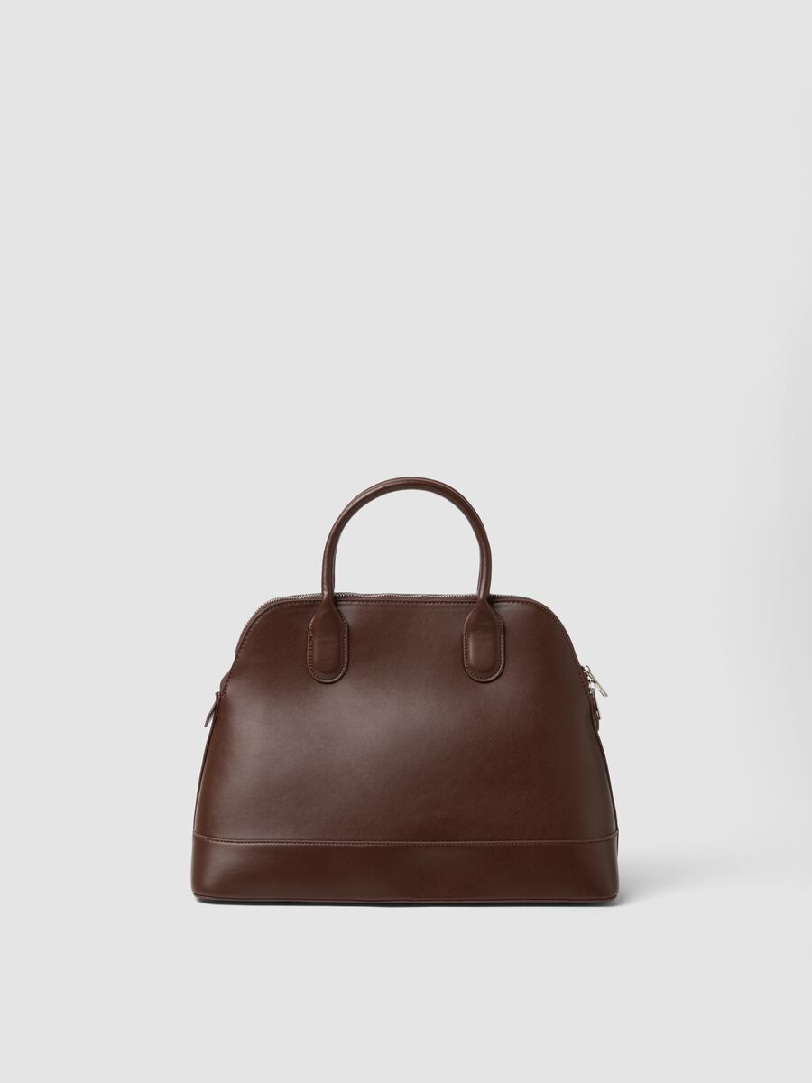Brown handbag with zip closure_1