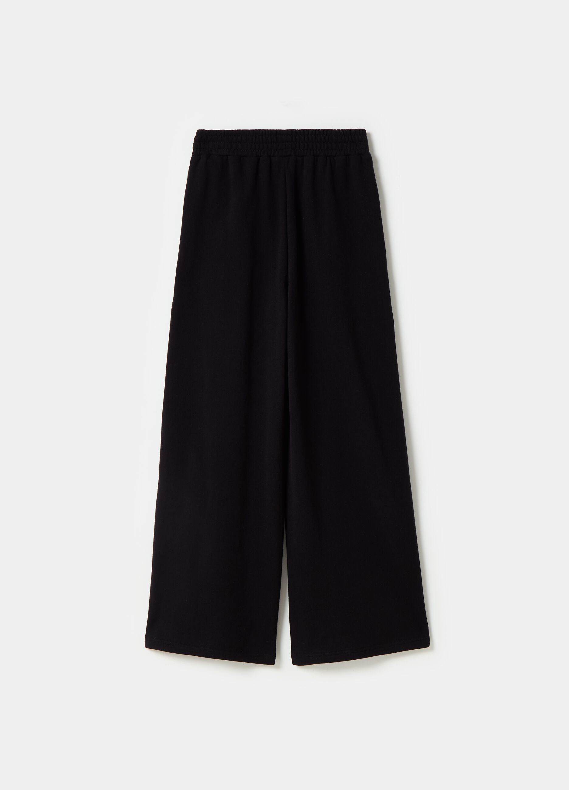 Wide-leg joggers in French terry