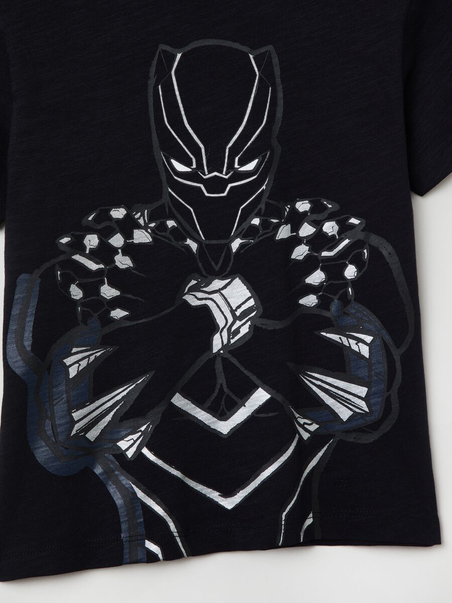 Cotton T-shirt with Marvel Black Panther print_2