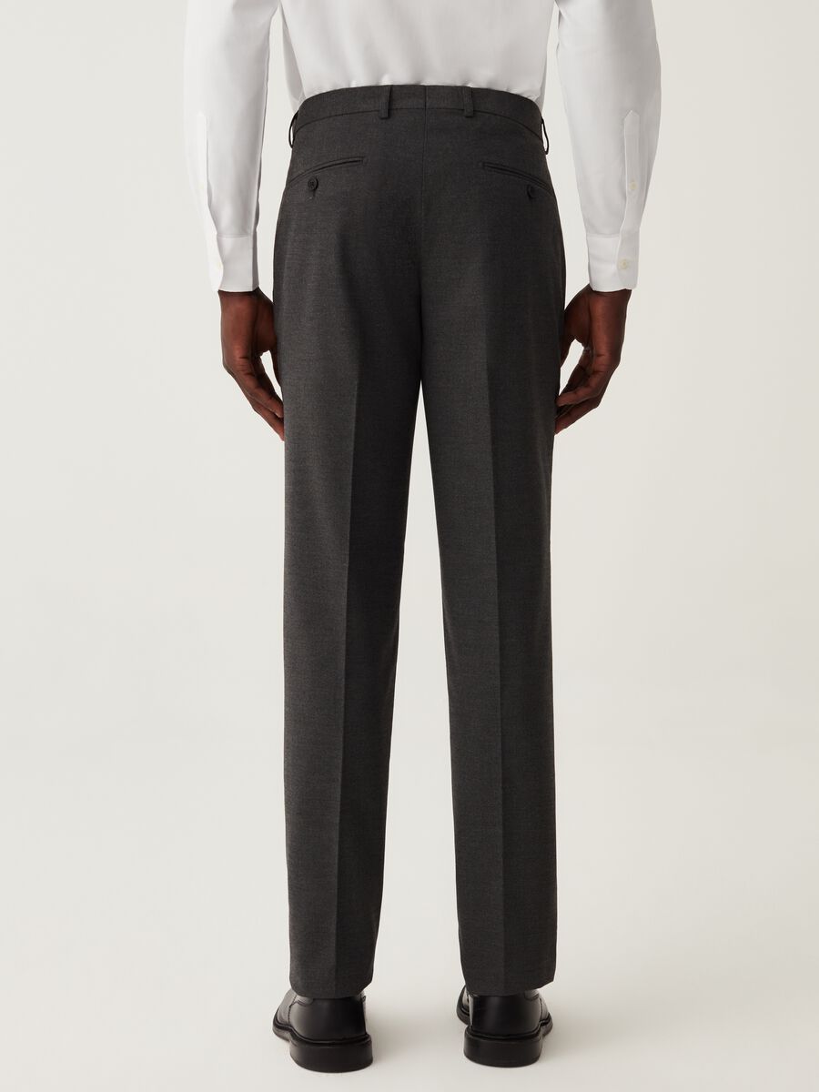 Mélange grey slim-fit trousers_2