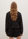 Black regular fit cardigan with zip and sequins_3