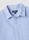 Boys&rsquo; light blue striped linen-cotton blend shirt, regular fit_2