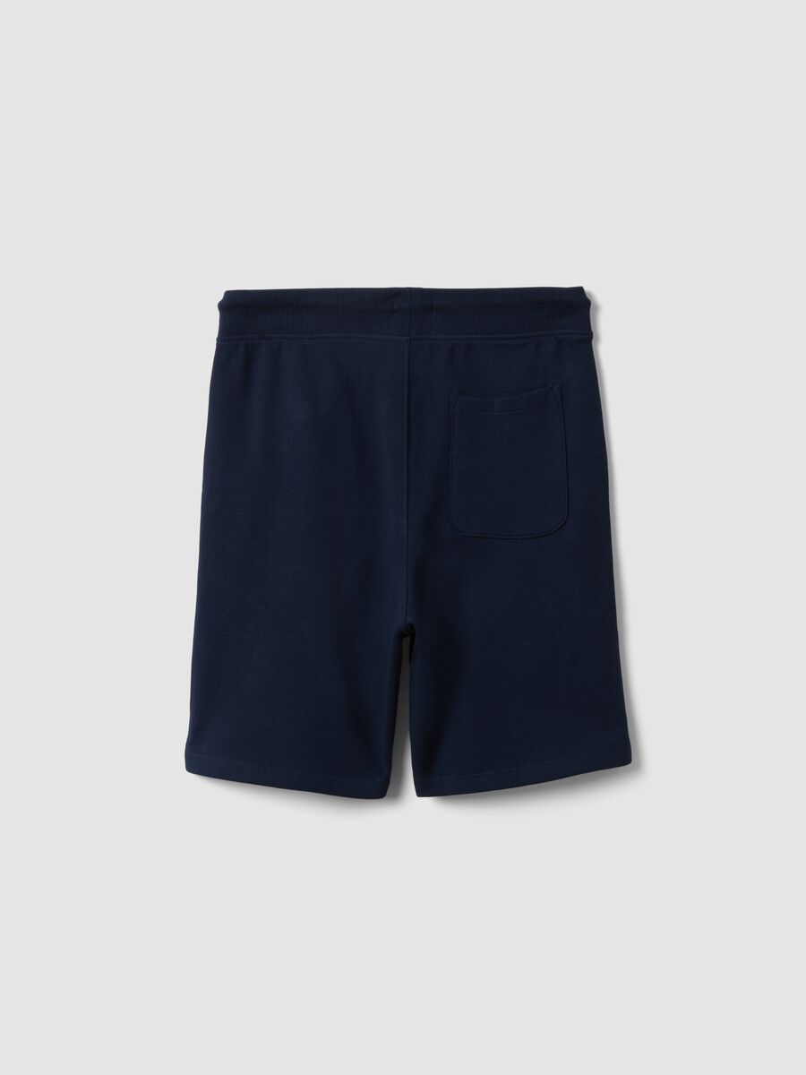 Boys&rsquo; blue pure cotton shorts, relaxed fit_1