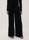 Black wide-leg trousers in stretch fabric_1