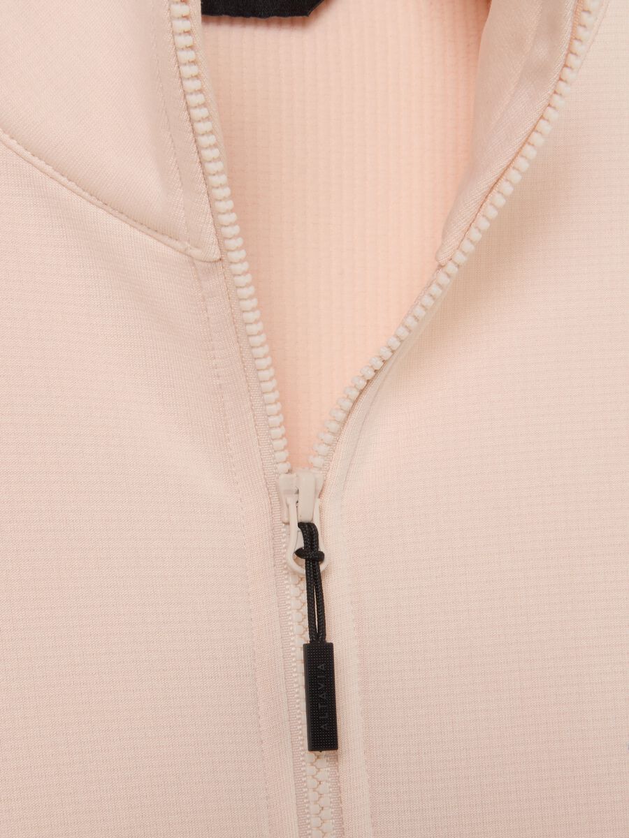 Beige Fleece Jumper with High Collar_6