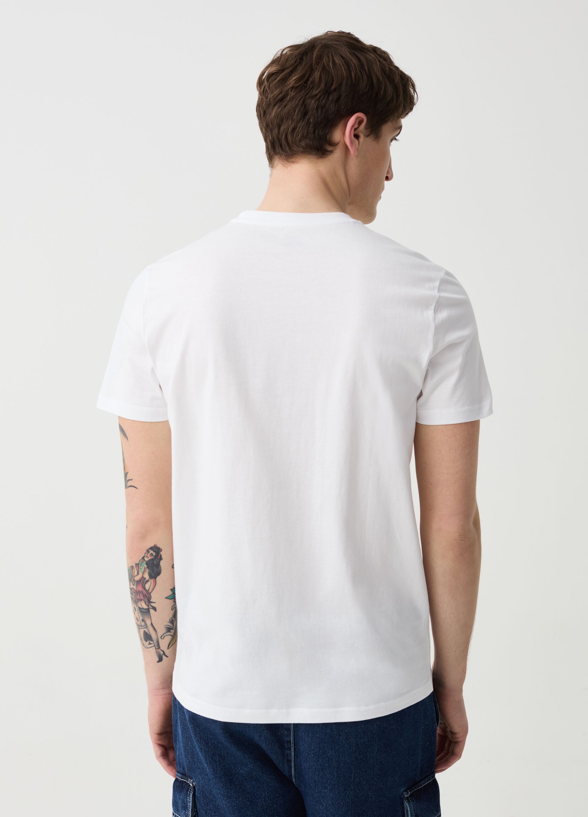 Cotton t-shirt with Firenze print