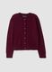 Roter Rundhals-Cardigan aus reinem Kaschmir_0