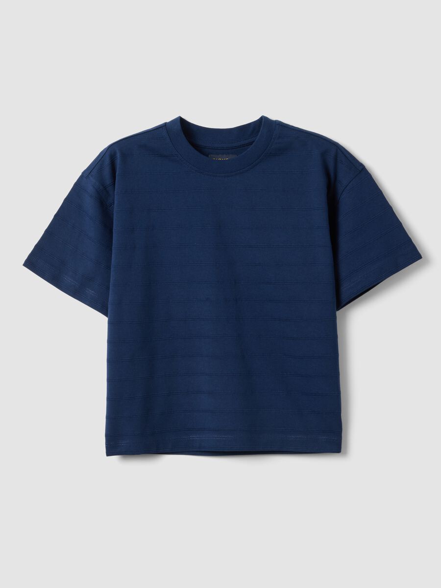 Children's Regular Fit Blue Pure Cotton T-shirt_3