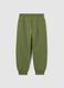 Green children's trousers in pure cotton regular fit with prints_1