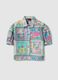 Girl's multicolour pure cotton shirt with floral pattern_3