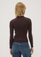 Brown ribbed viscose-blend top with high neck_3