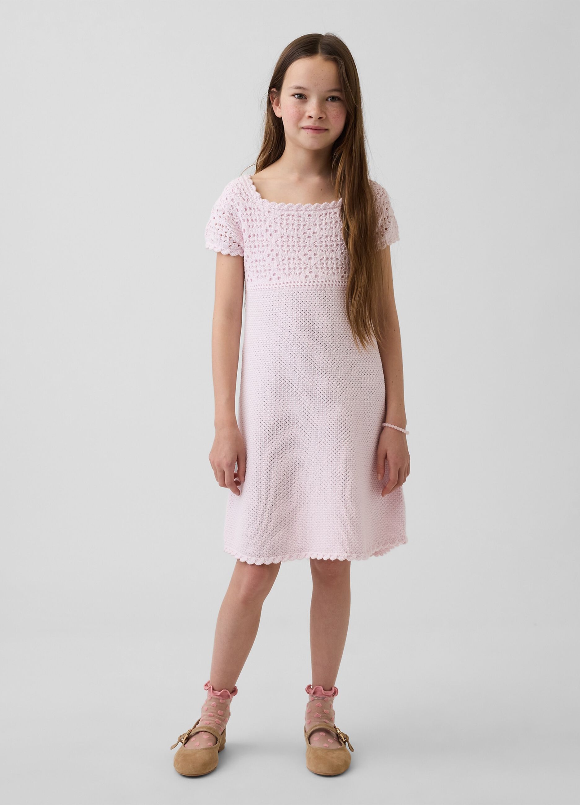 Robe en pur coton &agrave; broderie anglaise