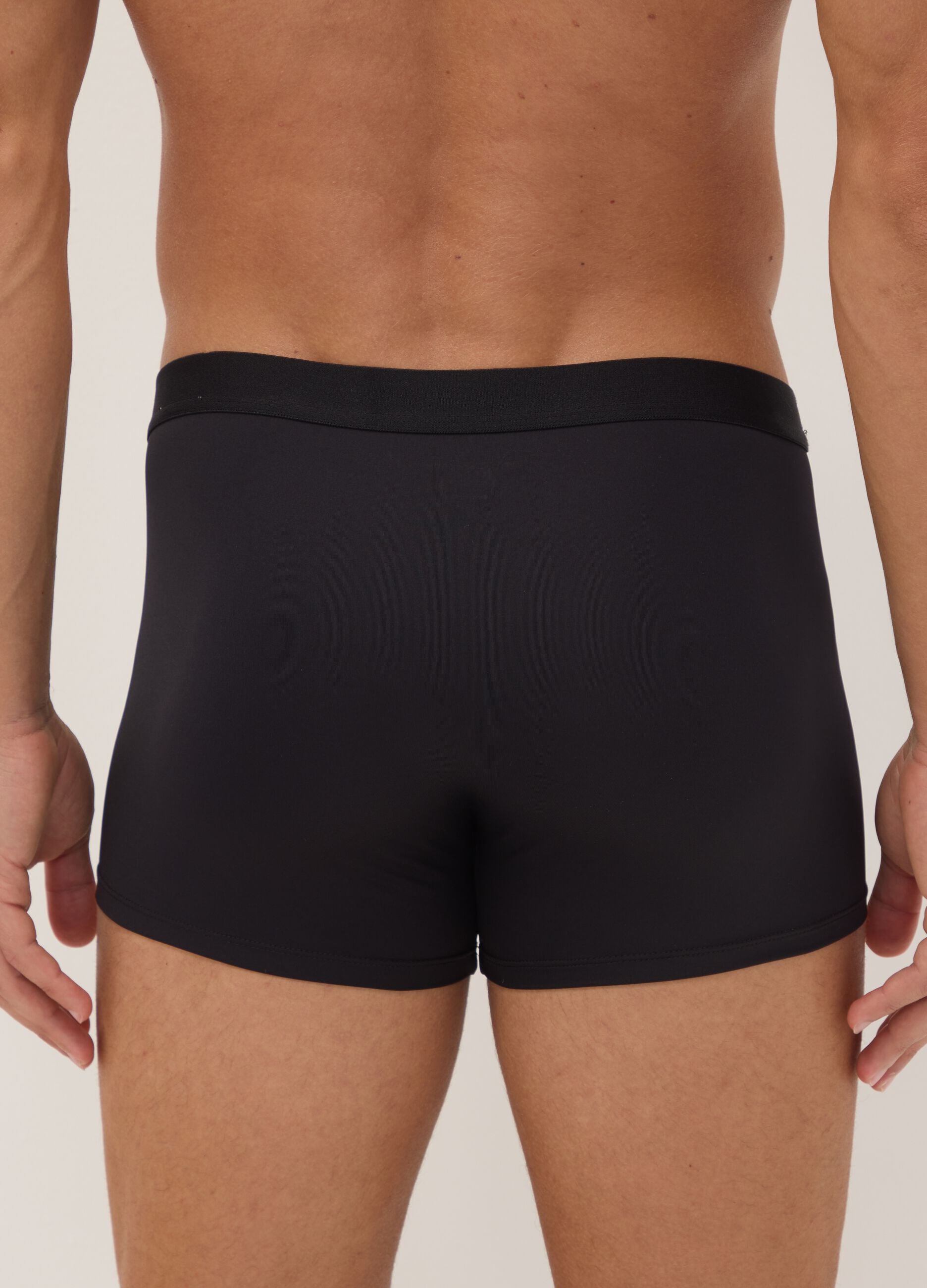 3er-Pack schwarze Boxer aus elastischer Mikrofaser