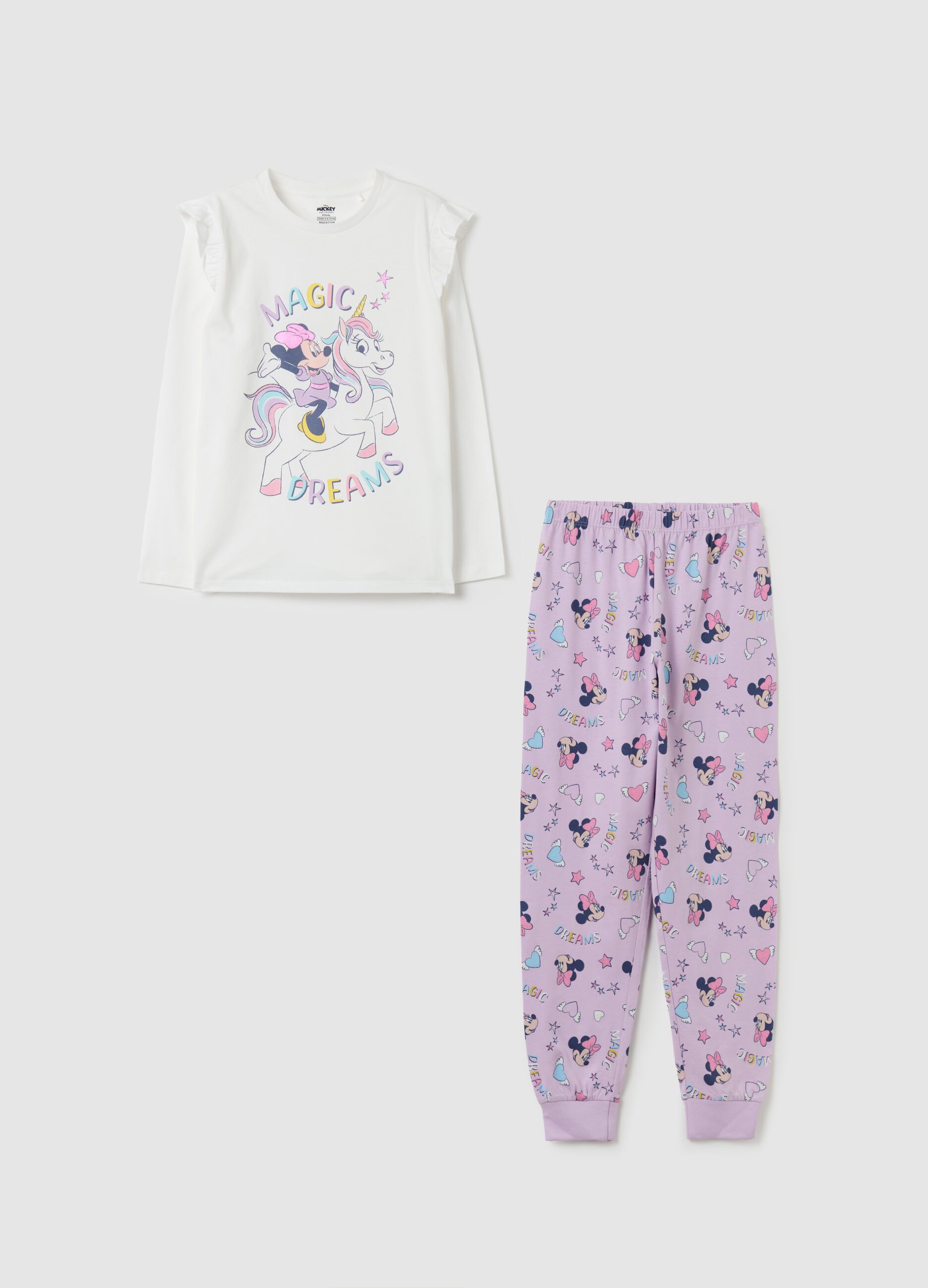 Organic cotton pyjamas with Minnie Mouse print