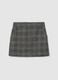 Regular fit multicolour check mini skirt_4