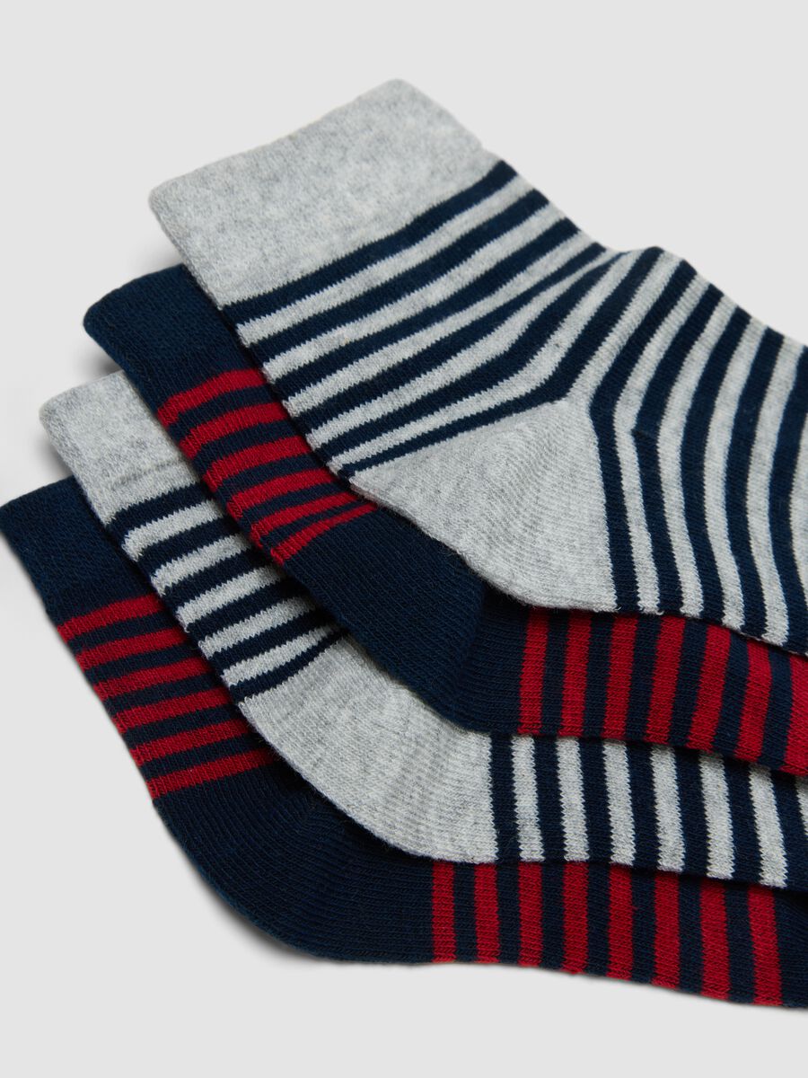 Seven-pack of short patterned socks in stretchy organic cotton_2