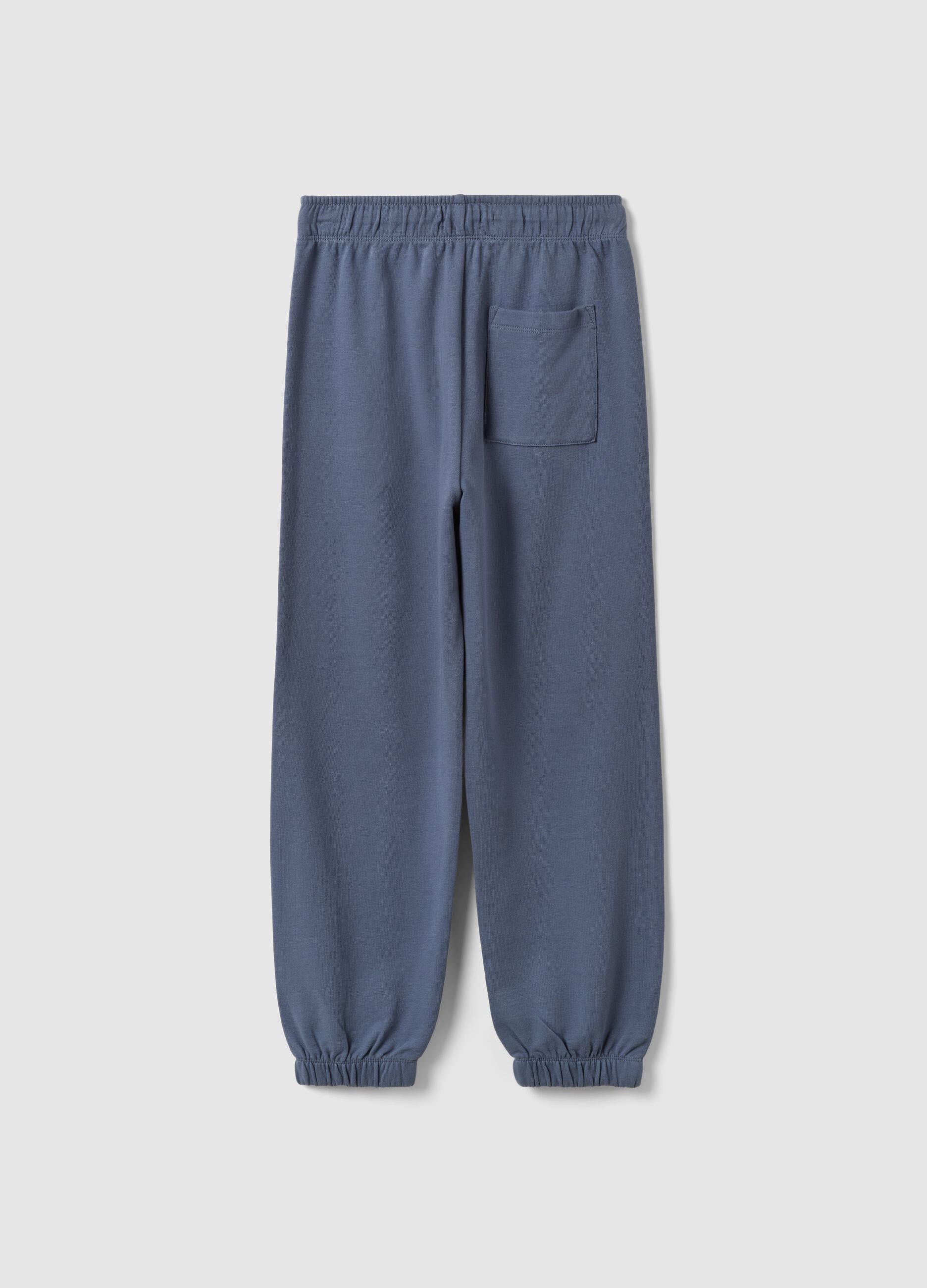 Graue Joggerhose aus reiner Bio-Baumwolle f&uuml;r Jungen, Relaxed Fit
