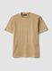 Beige pure cotton T-shirt relaxed fit_4