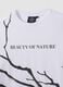 Wei&szlig;es T-Shirt aus reiner Baumwolle mit Rankenprint_1